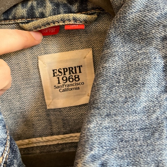ESPRIT 1968 Denim Cropped Jacket Size Small - Picture 4 of 12